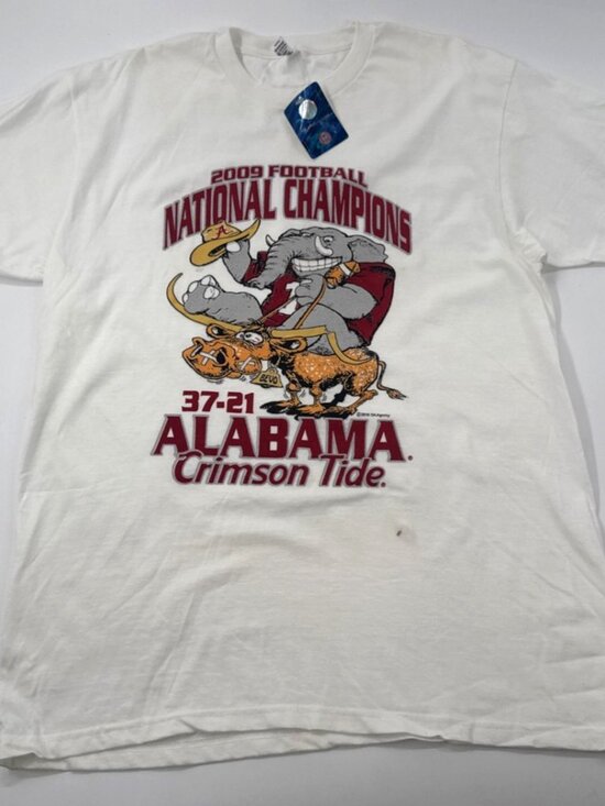 2009 Alabama T Shirt Mens Large National Champion Football Crimson Tide NEW read - Picture 1 of 11
